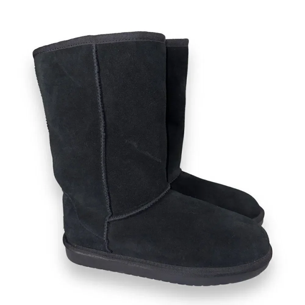 Koolaburra by UGG Koola Tall Boots Black Suede‎ 1020172 Youth 5 Women's 6